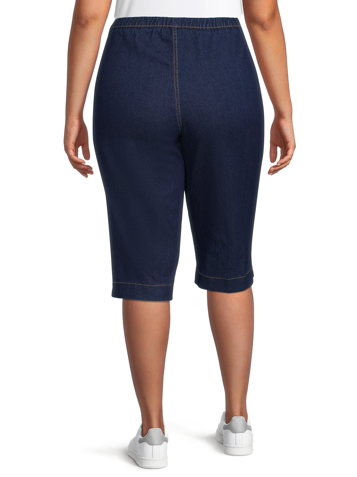 JMS Just My Size by Hanes Women's Plus Size Pull On 2 Pocket Stretch Capri, Sizes 0X-4X
