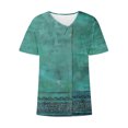 thumbnail image 4 of Womens Tunic Tops Dressy Casual Short Sleeve Short Sleeve Shirts for Women Loose Fit Summer Clothes for Young Women 2025 Vacation, 4 of 4