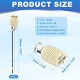 thumbnail image 2 of Portalámparas de Cerámica, Soporte de Bombilla de Cerámica con Cable, Conector de Base de Luz Resistente al Calor para Luz LED Halógena 4, 2 of 6