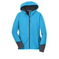 thumbnail image 5 of Port Authority Ladies Vertical Hooded Soft Shell Jacket-M (Cyan Blue/ Magnet Grey), 5 of 5