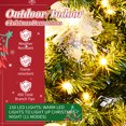 thumbnail image 2 of SamyoHome 48in Pre-lit Christmas Wreath, Lighted Artificial Garland with Dual-Tone LEDs for Door Wall Decor, Light Green, 2 of 9