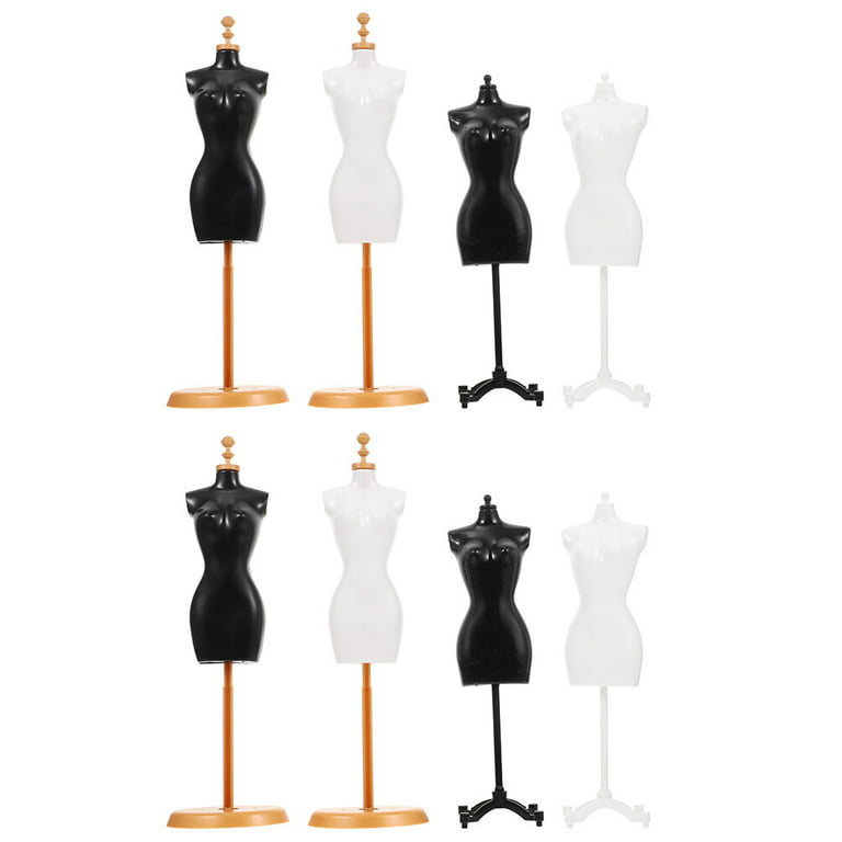 8pcs Clothing Mannequin Stand Doll Dress Body Manikin Mini Doll Model Rack, Size: 24x5cm