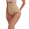 thumbnail image 4 of INSPIRE CHIC Mother's Day Women's High-Waisted Butt Lifting Briefs Postpartum Tummy Control Breathable and Comfortable Control Panties XL Beige, 4 of 6