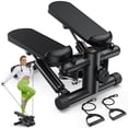 thumbnail image 1 of edx Steppers para Ejercicio, Mini Home Fitness Step con Resistencia, Capacidad de Carga 300 Libras, con Pantalla Digital, para Fitness en Interiores, Negro, 1 of 8