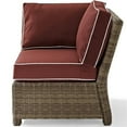 thumbnail image 2 of Afuera Living Fauteuil d'Angle de Patio Moderne en Osier, Brun et Sangria, 2 of 7