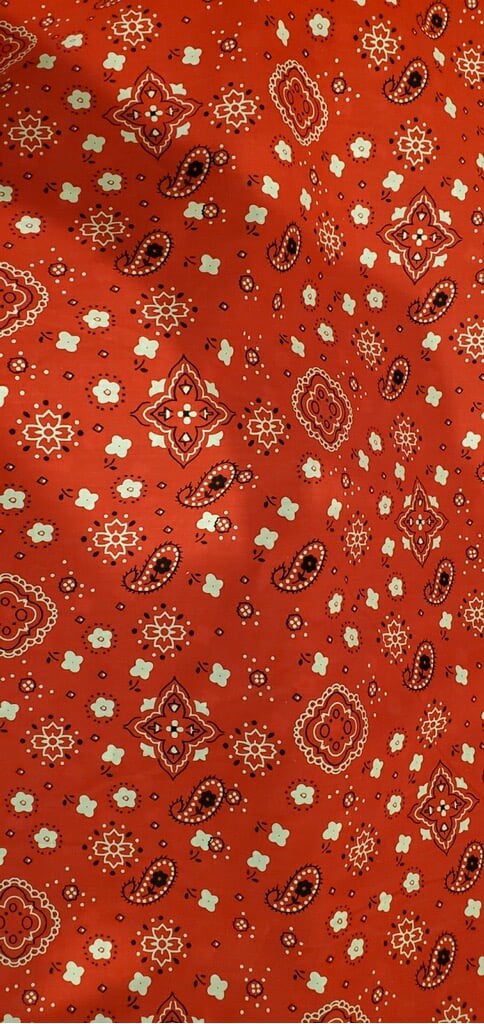 Fabric Bandana Mini Red Cotton by the 1/4 yard BIN