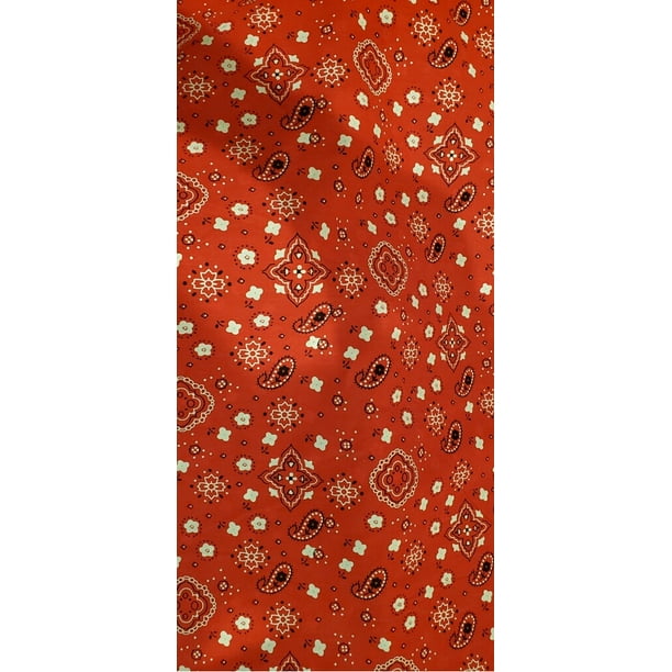 Bandana RED Poly Cotton 58 Inch Wide Fabric by The Yard