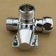 thumbnail image 3 of Shower Arm Made of Solid Brass, 3Way Diverter Valve for Fixed Shower Head, G1/2 Inch Shower Arm TAdapter, Replacement Part for Shower System, 3 of 5