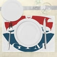 thumbnail image 3 of Ambesonne Fitness Place Mats Set of 4, Strong Man with Biceps, Standard Size, Red Blue White, 3 of 6