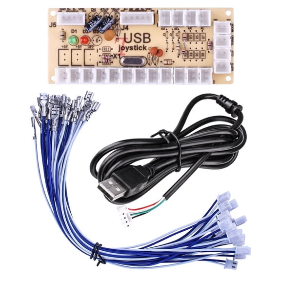 Zero Delay USB Arcade Encoder Board for PC, Joystick Controller Kit Compatible with MAME, JAMMA and Fighting Games