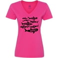 thumbnail image 3 of Inktastic Types of Sharks Women's V-Neck T-Shirt, 3 of 5