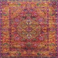 thumbnail image 1 of Ahgly Company Machine Washable Indoor Square Industrial Modern Crimson Red Area Rugs, 4' Square, 1 of 7