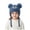 Blue, variant on Kids Knit Trapper Hat with Ears Winter Warm Earflap Cap with Ties for Toddlers Fleece Lined Cold Weather