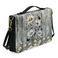 thumbnail image 2 of ZUXONGSY Daisy Floral Butterfly Wood Print Bible Cover for Women PU Leather Bible Case with Handle Lightweight Bible Carrying Case with Pen Holder Large Church Bag for Study and Daily Commuter, L, 2 of 7