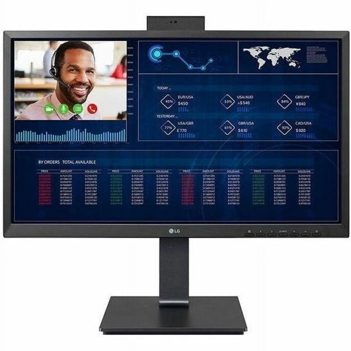LG 23.8" Full HD All-In-One Thin Client Computer, Intel Celeron N5105, 8GB RAM, 16GB SSD, 24CR660NK-6P