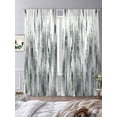 thumbnail image 3 of Sage Green Grey Vintage Sheer Curtains 84 Inch Length 2 Panels Set Window Treatments, Retro Abstract Art Rod Pocket Semi Curtains for Living Room/Bedroom/Kitchen Décor, 104"W x 84"L, 3 of 7