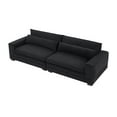 thumbnail image 6 of Kevinplus 104.72 inch Fabric Couches for Living Room, Mid Century Modern Sofas for Bedroom, Apartment, Office BLACK, 6 of 8