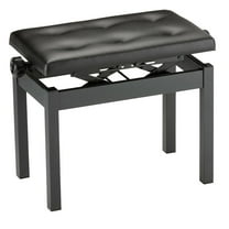 Korg PC-770 Height Adjustable Piano Bench with Wide Seating Surface, Black