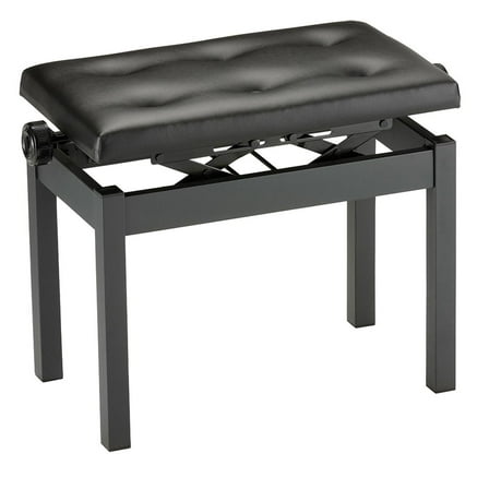 Korg PC-770 Height Adjustable Piano Bench with Wide Seating Surface, Black