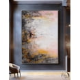 thumbnail image 4 of Handmade Abstract Painting - Golden Pink & Grey Wall Art, Modern Texture for Home Decor, Contemporary Artwork, Elegant Living Room Canvas Unstretched (Rolled) 30x30 inches, 4 of 9