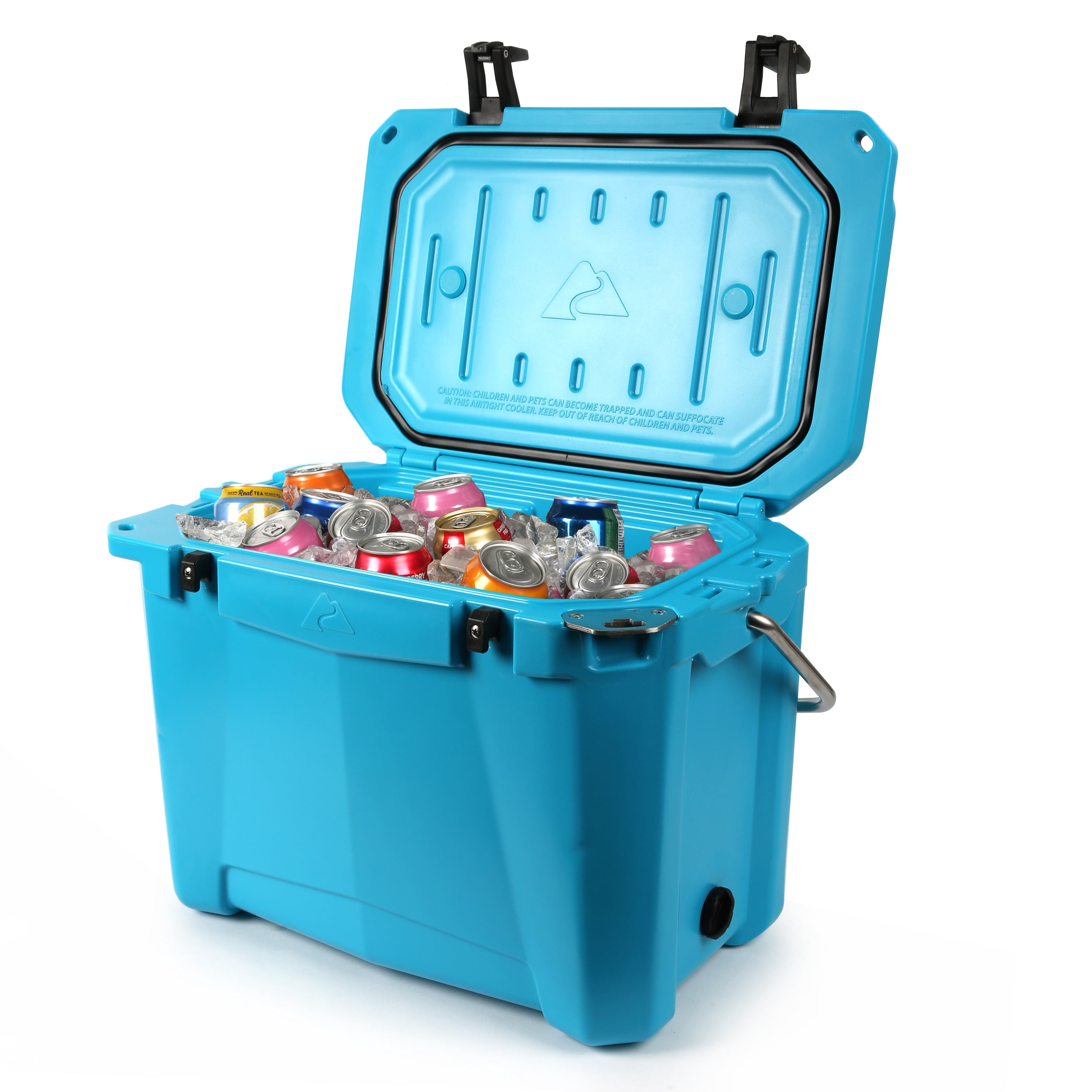 Ozark Trail 26 Quart Hard Sided Cooler with Microban, Aqua Blue