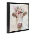 thumbnail image 2 of Stupell Industries Rustic Lodge Betsy Cow with Flowers Black Floating Frame Canvas Art, 25 x 25, by Stellar Design Studio, 2 of 8