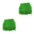 thumbnail image 3 of Ounissouiy Adorno de flecos de plumas de avestruz, decoración para manualidades y costura, 9-15cm, verde Verde 2Conjunto, 3 of 6