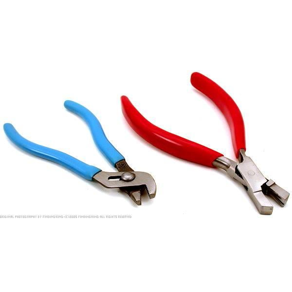 FindingKing 2 Stone Setting Prong Pliers Jewelers Hand Tool Set