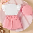 thumbnail image 4 of UAYOTSE Baby Girl Clothes Newborn Tops Ruffle Sleeve Short Jeans Skirt Infant Outfits Set,Sizes 6-12 Months, 4 of 9