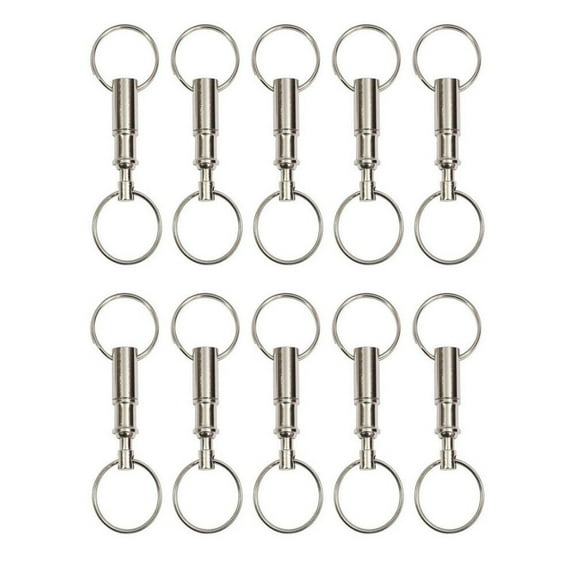 US 10-20 Pcs Handy Basics Quick Release Key Detachable Pull Apart Ring Keychain
