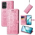 thumbnail image 4 of Funda Cartera FOXDOCK para Motorola Moto G55 , Flip PU con Relieve de Gatos y Perros, Tarjetero y Soporte, 4 of 6