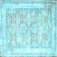 thumbnail image 1 of Ahgly Company Indoor Square Persian Light Blue Traditional Area Rugs, 7' Square, 1 of 4