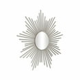 thumbnail image 1 of Miroir Mural au Design Éclat de Soleil en Métal Argenté Frappant, 1 of 1