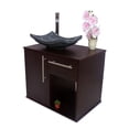 thumbnail image 1 of Gabinete para Baño con Puerta Y Cajón con Lavabo Y Monomando (WENGUE/Gris) DECOMOBIL GABINETE 08, 1 of 4