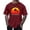 Wine, variant on Mens Wine Vintage Los Angeles Graphic Tee with Sunset Palm Tree Print, Soft Relaxed Fit Casual T-Shirt,Size S