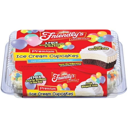 Ice Cream Cakes Premium 3 oz Ice Cream Cupcakes, 6 ct