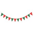 thumbnail image 1 of Injueey Guirnalda de banderines de tela: colores vibrantes para fiestas divertidas y animadas, banderines de aplicación amplia Kits de decoración para fiestas Verde rojo, 1 of 6