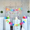 Funcredible Rainbow Party Decorations - Happy Birthday Party Supplies | Great Colorful Decor for 18th 19th 20th 21st 22nd 24th 25th 30th 40th 50th 60th 70th Bday | First Birthday Decoration