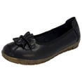 thumbnail image 3 of hopeusnice Women's Faux Leather Flats Shoes Round Toe Flower Casual Shoes Wide Width Slip On Loafers Comfort Walking Flats Driving Shoes Lightweight Nurse Shoes Black 39, 3 of 6