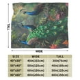 thumbnail image 3 of Nature Peacock Throw Blanket Ultra Soft Cozy Decorative Flannel Blankets for Home Bed Couch Chair Travel 50x40, 3 of 6