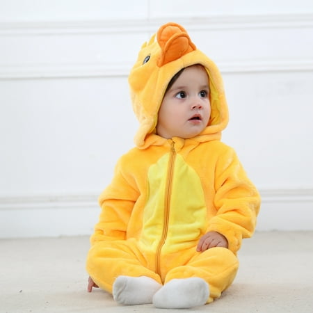 

RPVATI Unisex-Baby Infant Toddler Winter Rompers Hooded Cartoon Outfits Long-Sleeve Warm Jumpsuit