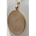 thumbnail image 5 of Natural Round Rose Quartz Gold Necklace, 5 of 5