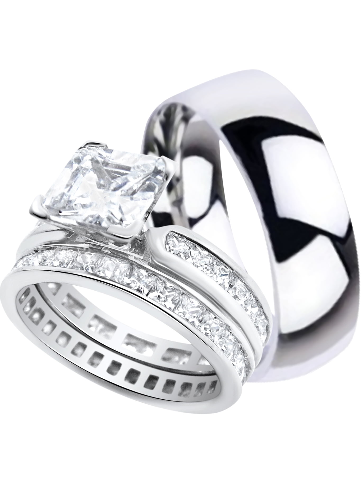 LaRaso Co His and Hers Wedding  Ring  Sets Matching 
