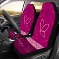 thumbnail image 2 of ZHANZZK Set of 2 Car Seat Covers Pink Happy Birthday Butterfly Card Format Universal Auto Front Seats Protector Fits for Car,SUV Sedan,Truck, 2 of 3