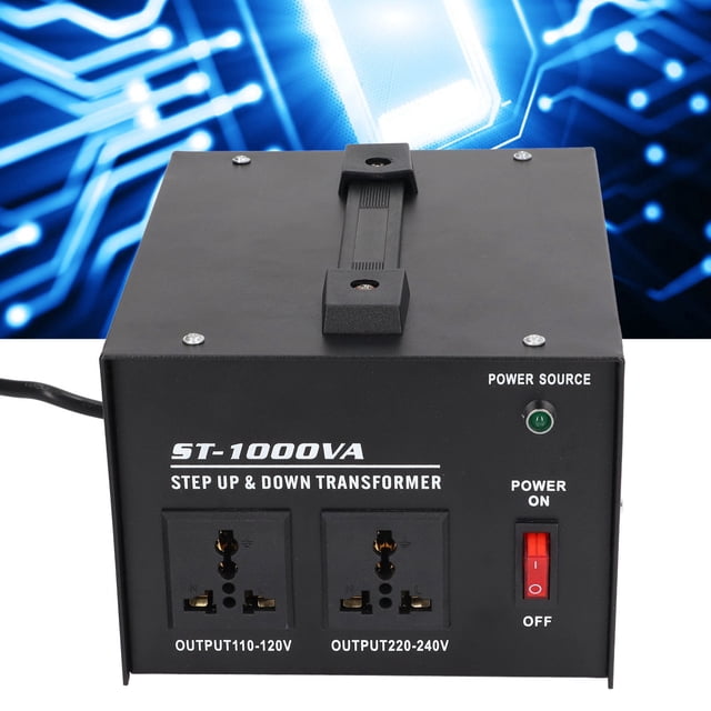 Transformador Step Up, Convertidor de Voltaje de Entrada Proteción Ajustable Contra La Corriente de Urgencia para Varios Equipos Eléctricos para Hogares