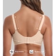 thumbnail image 3 of QYLUX Womens Seamless Bra No Underwire Comfortable Wireless Bralettes Push Up V Neck Bras Full Coverage Everyday Basic Bra, 3 of 11