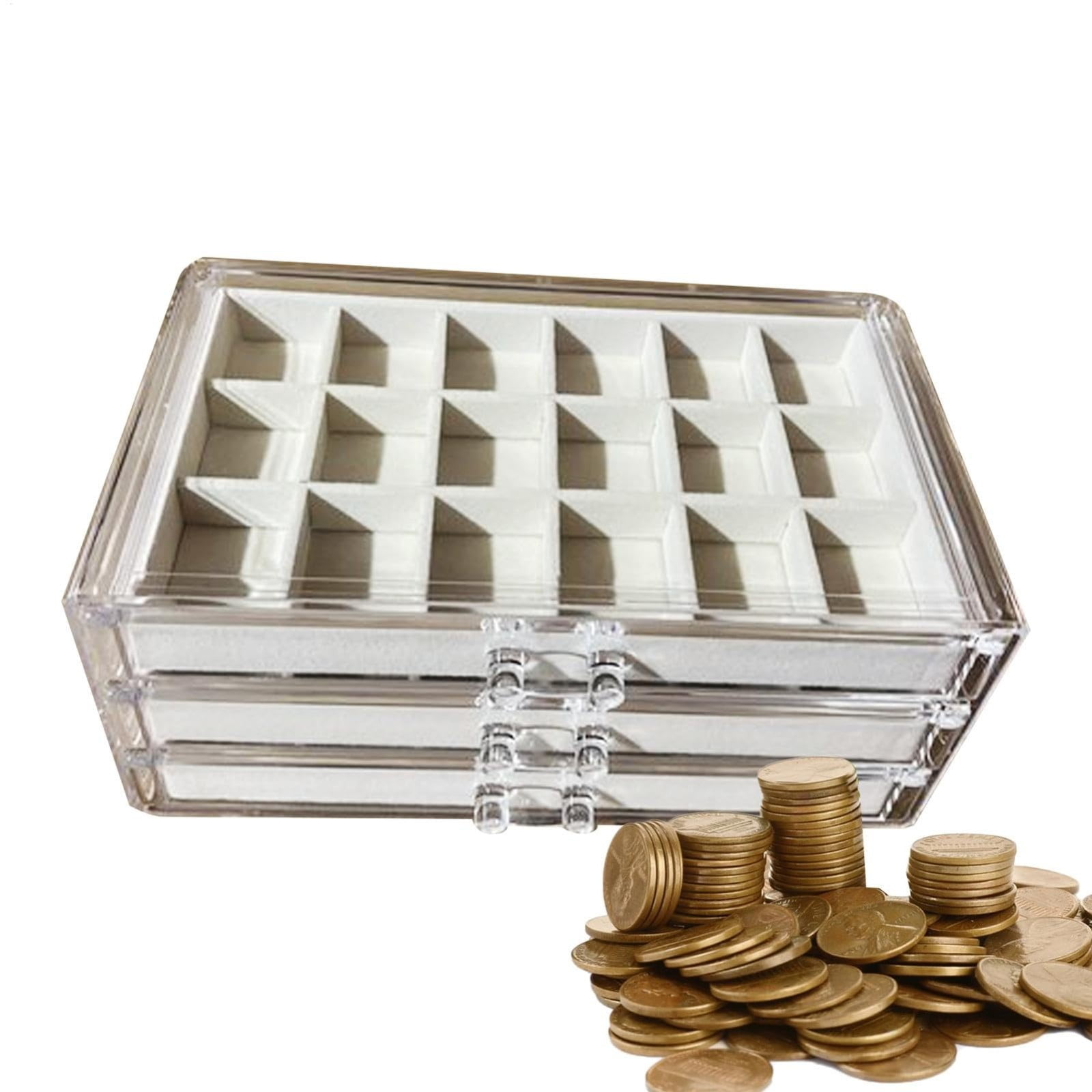 3-Layer Jewelry Storage Box With Drawers,Flannel Lined Jewelry Organizer Case,Earrings Rings Necklace Bracelet Compartment Holder,Portable Vanity Jewelry Display Box Multi Section Storage Organizer
