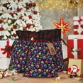 thumbnail image 6 of Rocae Skull rainbow color mushroom Print Christmas Drawstring Linen Gift Bag with Drawstrings Treat Bag Goody Present Bags for Christmas Party Favor, 6 of 8