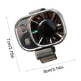thumbnail image 3 of Ventilador clip portátil recargable por USB con 5 velocidades, usable en cintura o escritorio, ligero y silencioso para uso en interiores y exteriores., 3 of 6