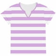 thumbnail image 4 of Agkizg Women's Summer V Neck Short Sleeve T Shirt Random Print Basic Layering Casual Fashion Top, 4 of 5